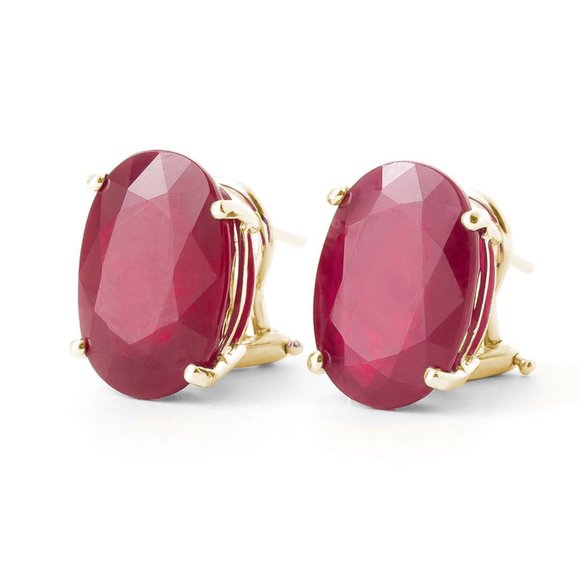 Galaxy Gold Products Jewelry - 14K. SOLID GOLD FRENCH CLIPS EARRING WITH RUBIES